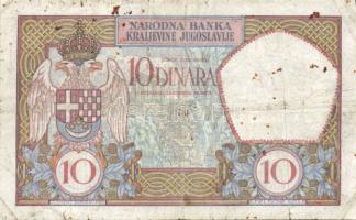 jugoszlávia 1929. 10D T:IV