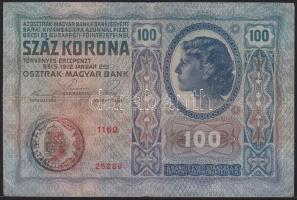 1912. 100K fekete román körbélyegzővel T:III
