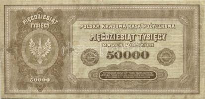 Lengyelország 1922. 50.000M T:III-(apró beszakadás)
