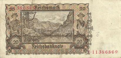 Német 3. Birodalom 1939. 20M T:III(pár helyen restaurált)