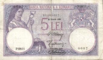Románia 1920. 5L T:III