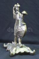 Török dobost ábrázoló réz óratartó 16cm magas