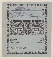 1938 A Cionista Világszervezet tagsági igazolványa szép állapotban