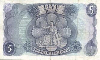 Nagy-Britannia 1966-70. 5Ł T:III(két apró lyuk, kissé restaurált)