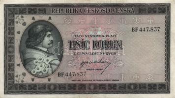 Csehszlovákia 1945. 1000K T:III+