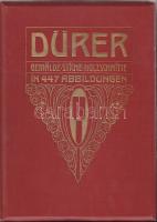 1904 Dürer: Festmények, nyomatok, fametszetek 447 képben, német nyelvű monográfia kiadói vászonkötésben, igényes dombornyomott aranyozott borítóval