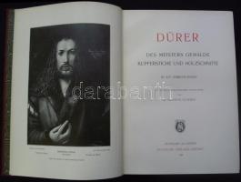 1904 Dürer: Festmények, nyomatok, fametszetek 447 képben, német nyelvű monográfia kiadói vászonkötés...