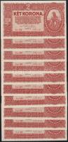 1920. 2K "2aa" (10x) egymáshoz közeli sorszámúak is T:I,I-(foltos)