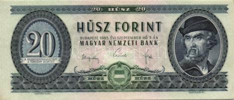 1965. 20Ft (2x) egymás utáni sorszámmal T:I-(apró sarokkopás)