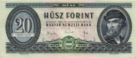 1965. 20Ft (2x) egymás utáni sorszámmal T:I-(apró sarokkopás)