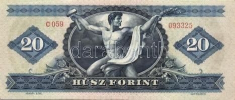 1965. 20Ft (2x) egymás utáni sorszámmal T:I-(apró sarokkopás)