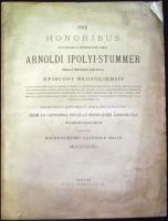 Szepesi Imre: Ode honoribus... Arnoldi Ipolyi-Stummer., Pest, 1872 Athenaeum / Besztercebányai püspök latín nyelvű dícsérete  8p.
