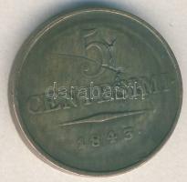 Olasz Államok/Lombard-Velencei Királyság 1843V 5c csavaros kémpénz T:3+ R! Italian States/Lombardy-Venetia 1843V 5c spy coin T:3+ R!