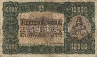 1923. 10.000K "Orell Füssli Zürich" + 10.000K "80 FILLÉR NYOLCVAN FILLÉR" felülnyomással T:III