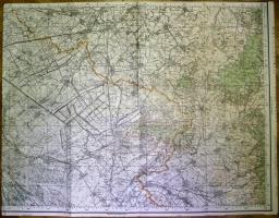 cca 1944 Kisalföld Burgenland második világháborús 2 oldalas katonai térkép a megszálló német csapat...