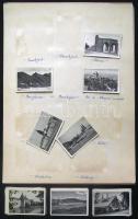 kb. 130-140 db kis méretű gyűjtőkép német városokról, részben papírlapra rögíztve