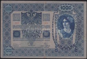 1902. 1000K 2klf ellenbélyegzővel:piros "Magyarország" körbélyegző Andráskeresztes fny-sal...