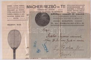 1920 Fejléces tenisz levél + céges boríték