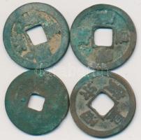 Kína Császárság / Jen-Tsung (Pao-Yuan) 1038-1039. 1 Cash (4x) "Huang-Sung / Tung-Pao" (25mm) T:vegyes ly.