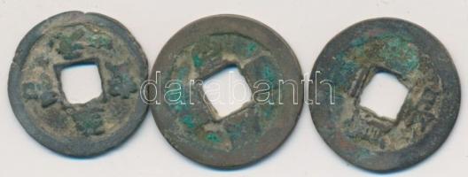 Kína Császárság / Jen-Tsung (Chih-Ho) 1054-1055. 1 Cash (3x) "Chih-Ho / Tung-Pao" (24-25mm...