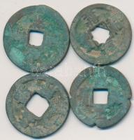 Kína Császárság / Jen-Tsung (Chia-Yu) 1056-1063. 1 Cash (4x) "Chia-Yu / Tung+Yuan-Pao" (25mm) T:3/3-