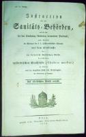 1830 A Kolera-járvány miatti királyi utasítások égészégügyi intézmények számára. Buda, 1830 Egyetemi nyomda, 18p. Egy acélmetszésű képpel / Instuctions about the cholera-epidemic in German 18p. 22x25 cm