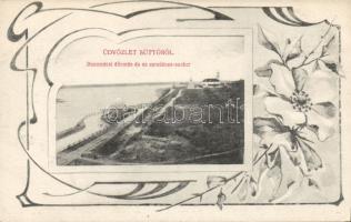 Süttő Dunamócsi állomás és az ezredéves szobor