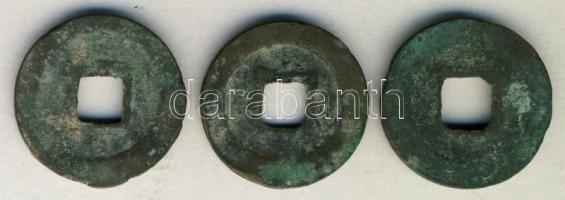 Kína Császárság / Shen-Tsung (Hsi-Ning) 1068-1077. 1 Cash (3x) "Hsi-Ning / Yuan-Pao" (24mm...