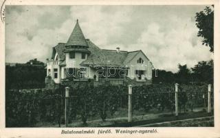 Balatonalmádi-fürdő Weninger-nyaraló