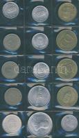 Kis magyar fémpénz gyűjtemény:1916-2003. pengő, fillér, forint tétel, összesen 30db, köztük Alu peng...