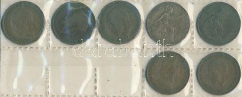 Nagy-Britannia 1907-1936. 1P (7x) mind különböző évszámmal T:3+,3