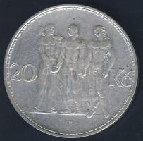 Csehszlovákia 1933. 20K Ag "Ipar, mezőgazdaság, üzlet" T:2