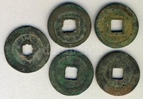 Kína Császárság / Shen-Tsung (Yuan-Feng) 1078-1085. 1 Cash (5x) "Yuan-Feng / Tung-Pao" (24...