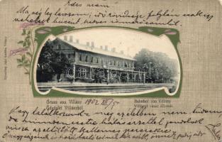 Villány vasútállomás litho