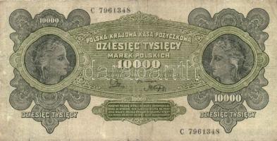 Lengyelország 1922. 10.000M T:III-(beszakadások)