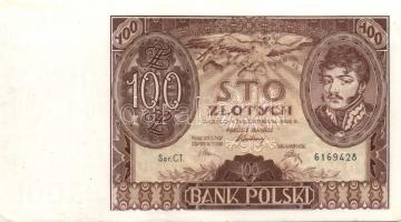 Lengyelország 1934. 100Zl T:II(hajtatlan)