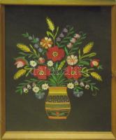 Nagyméretű régi gobelin üvegezett keretben 45x58 cm