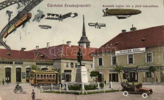 Érsekújvár Kossuth square, the shop of Winter Emil in the future