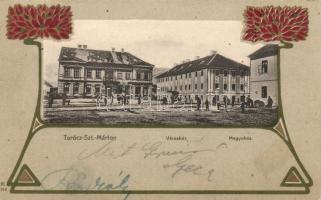 Turócszentmárton county and town hall litho