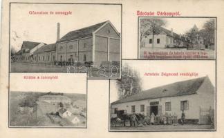 Várkony with steam mill, distillery and the restaurant of Zsigmond Arnstein (cut)