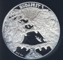 DN "Budapest nevezetességei-Lánchíd" Ag emlékérem 31,104g (1oz) T:PP Díszdobozban, tanúsít...