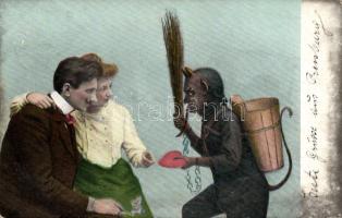 Krampus and couple
