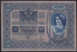 1902. 1000K függőleges "Deutschösterreich" fny-al T:III + 1919. 5K "Osztrák-Magyar Ba...