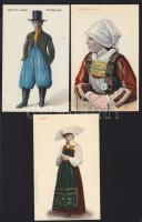 5 db jó minőségű, használatlan Skandináv folklórlap / 5 unused Scandinavian cards