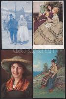 8 db jó minőségű, postatiszta motívumlap, közte lithok is / 8 unused topic cards