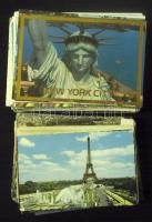 260 db modern városképes lap, sok megíratlan és fekete-fehér / 260 mixed worldwide town-view postcards