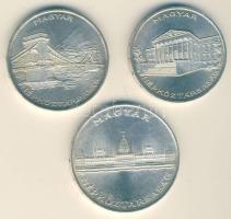 1956. 10Ft + 20Ft + 25Ft Ag "10 éves a Forint" sor T:2+