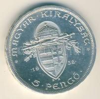 1938. 5P Ag "Szent István" T:2+