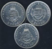 1935-36. 2P Ag "Liszt, Rákóczi, Pázmány" sor T:2 ph