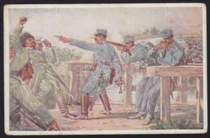 Military WWI commander Ernst Schneider, artist signed (Rb)